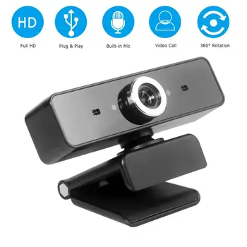 

Webcam 480p HD Computer 360 Degree Camera With Mic USB Webcam Noise Reduction For Video Conference Online Teaching HD Lens