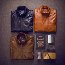 Стиль, японский стиль,, мужское кожаное пальто со стоячим воротником, кожаная куртка, модный бутик, кожаное пальто Y93