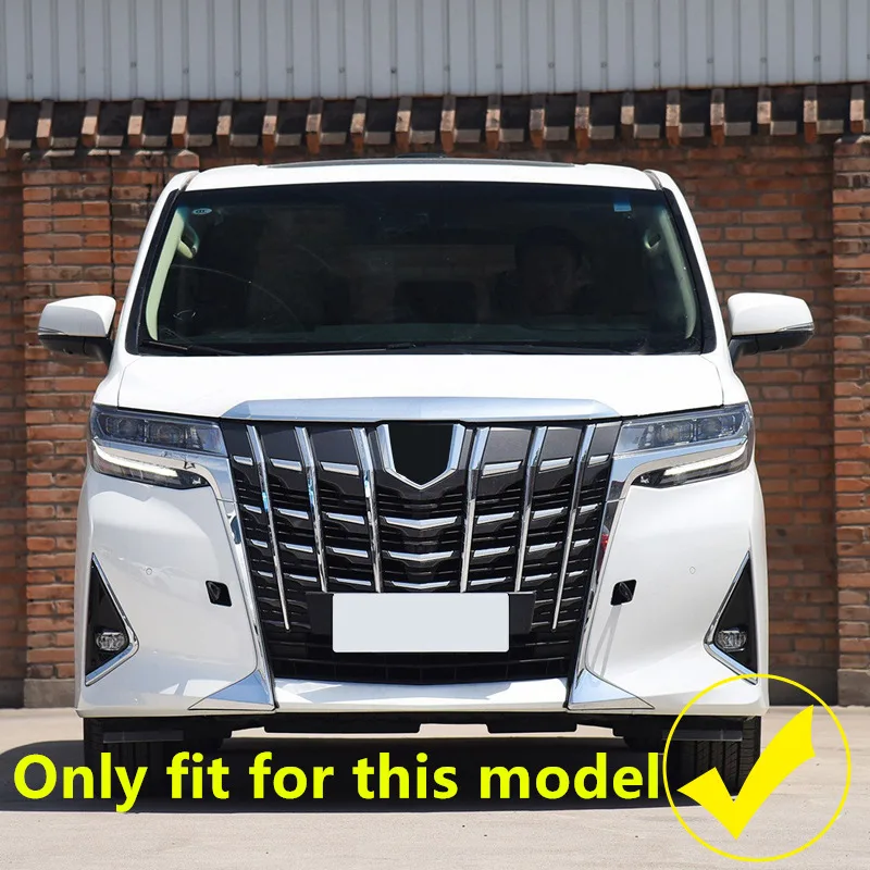 Подходит для Toyota Alphard AH30 автомобильные аксессуары ABS хромированный передний противотуманный светильник накладка 2 шт