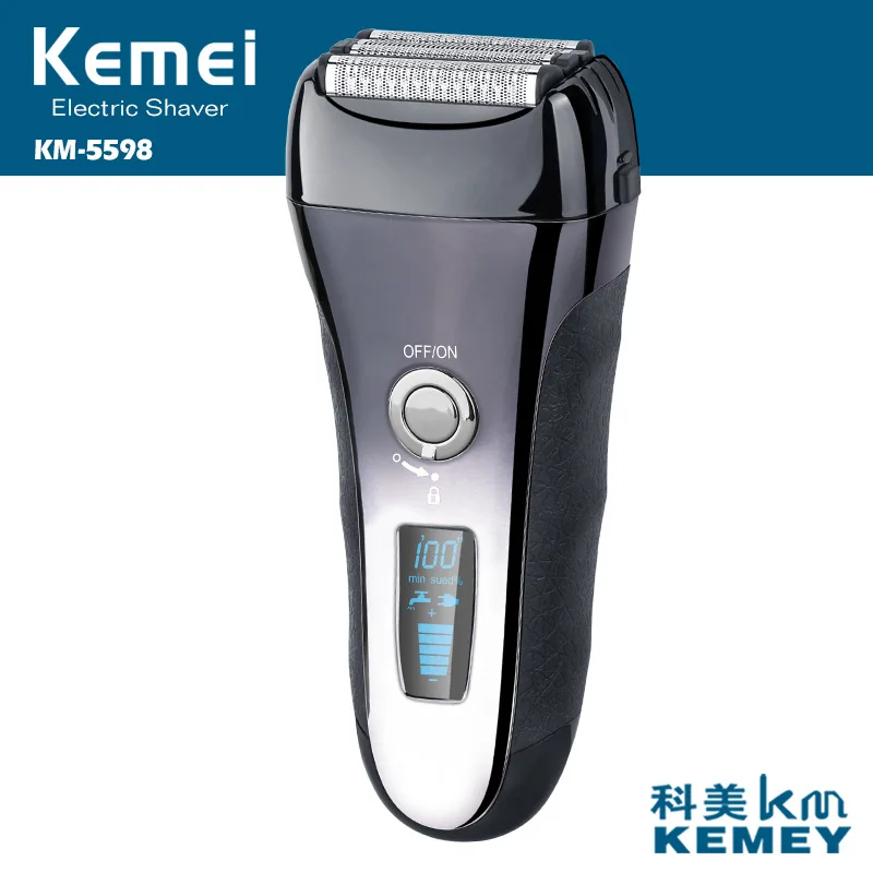 Электробритва Kemei KM-5598 электрическая бритва четыре лезвия светодиодный плавающий резак головка Магнитная бритва для бороды перезаряжаемая