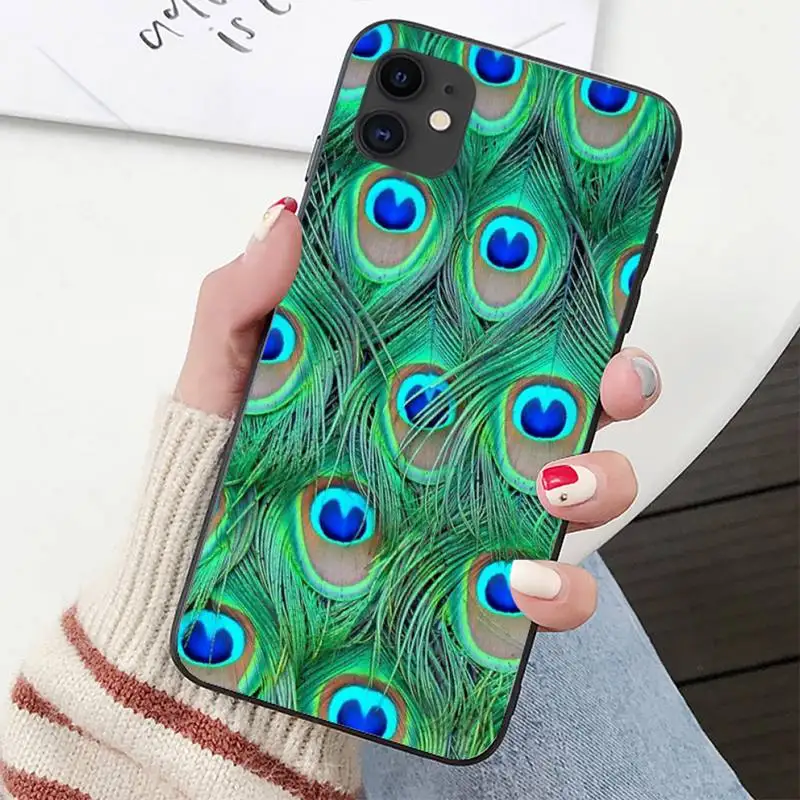 YNDFCNB peacock feather Phone Case for iPhone 11 12 pro XS MAX 8 7 6 6S Plus X 5S SE 2020 XR cover YNDFCNB peacock feather Phone Case for iPhone 11 12 pro XS MAX 8 7 6 6S Plus X 5S SE 2020 XR cover