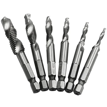

Metric 6-Piece M3-M10 Compound Tap Drill Hex HSS High-Speed Steel Thread Screw Tap