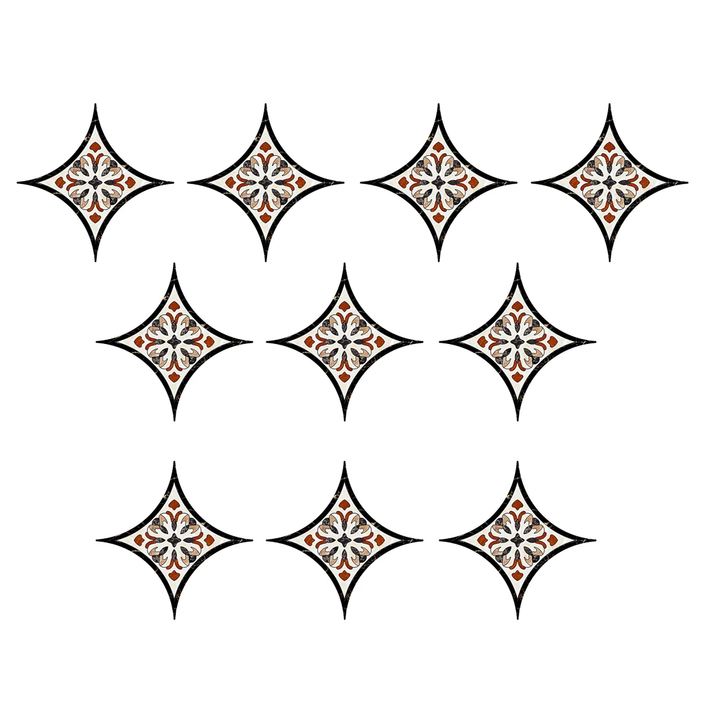 European Self Adhesive PVC Ceramic Tile Stickers Waterproof Floor Wall Sticker Diagonal Kitchen Home Decoration