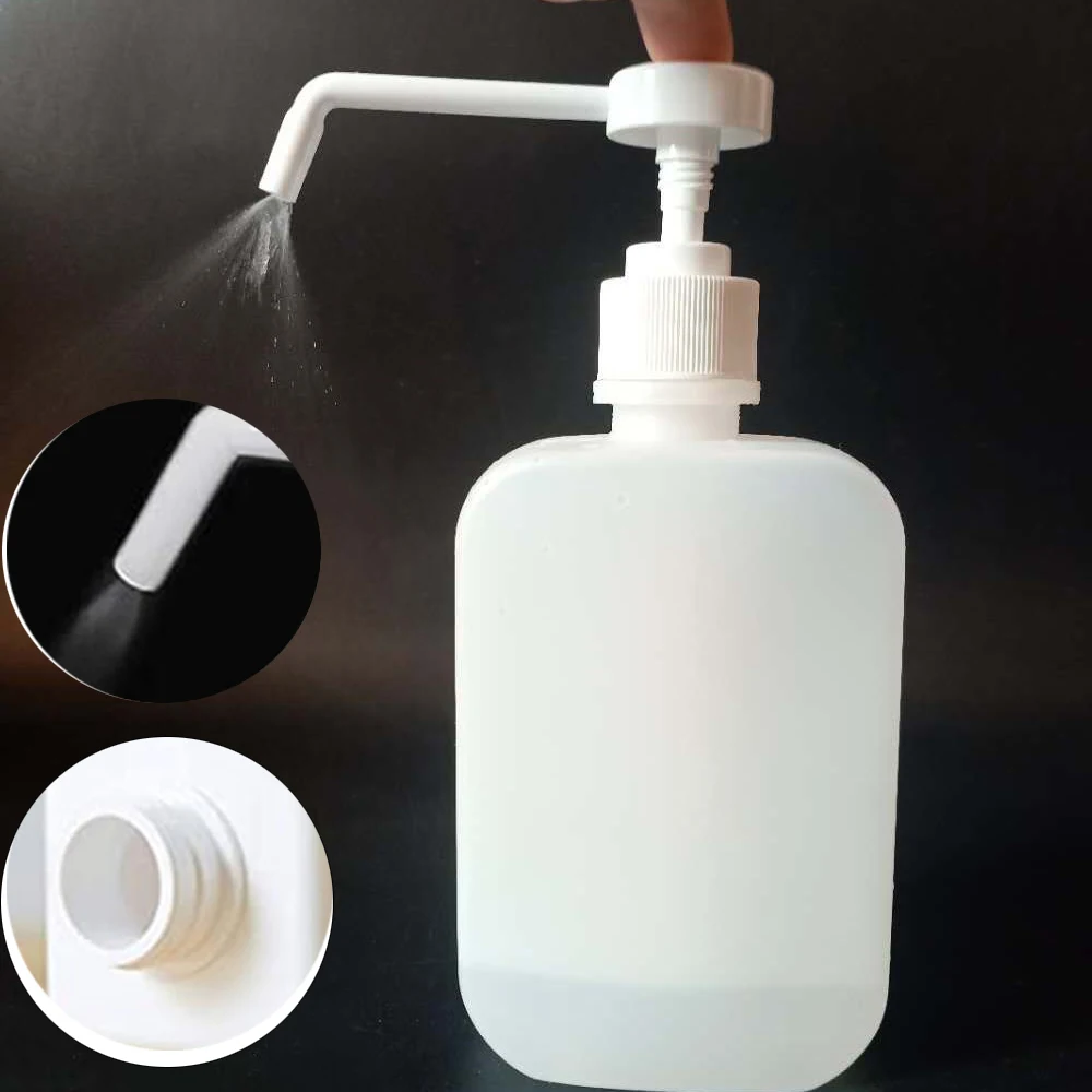 1Pc White Spray Bottle 500ml PET Plastic Hand Sanitizer Soap Dispenser Cosmetic Shampoo Body Wash Empty | Красота и здоровье