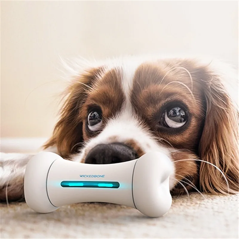 WickedboneSmartPetEmotionalInteractionBoneToySmartDogCatToysAPPControlCanBeRespondtoPetsEmotionsToyforDog