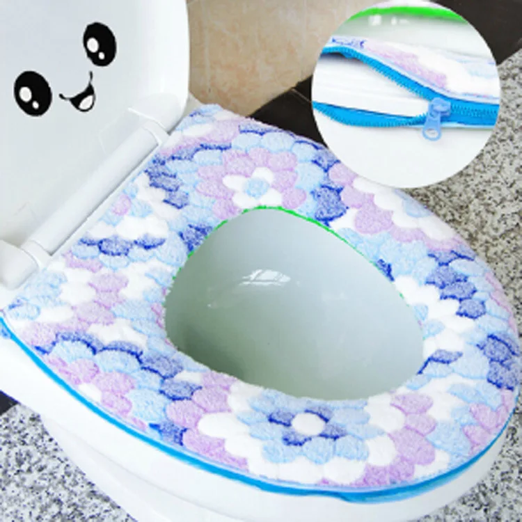 Washable Toilet Mat Portable Toilet Seat Cover Warmer Bathroom Accessories Plush Toilet Cushion