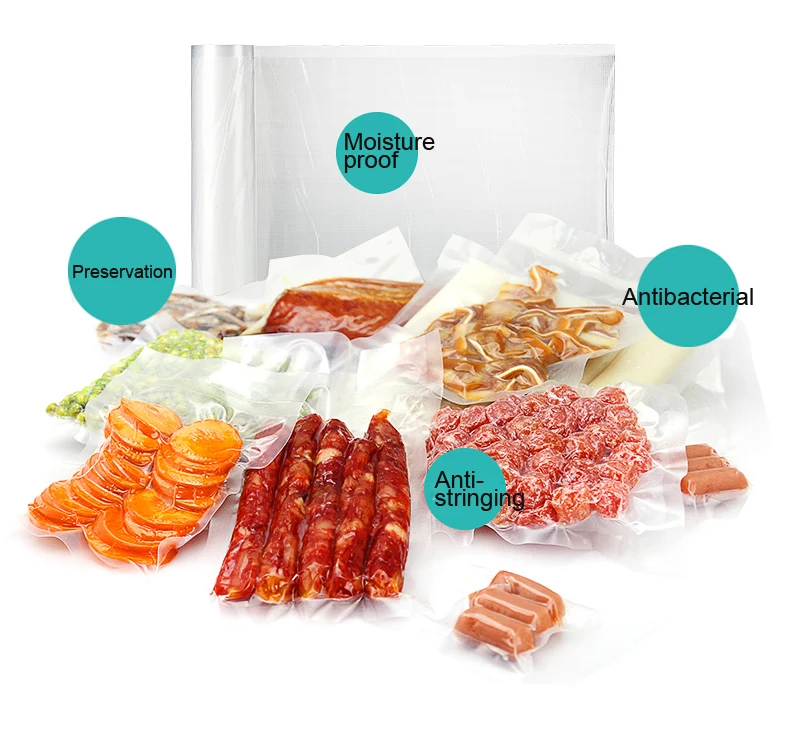 5 Rolls/Lot Vacuum bag Storage Bags for Sealer Vacuum Packer Packing Bags for Food 28cm*500cm