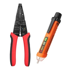 Dénudeur de fil professionnel 8 pouces, coupe fil à sertir 10 22 AWG, Kit d'outils multifonctions