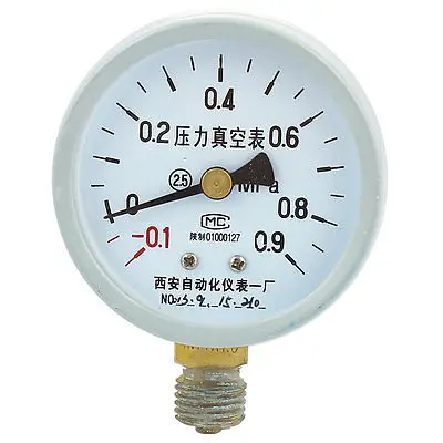 

Round Dial Air Pneumatic Vacuum Pressure Meter Gauge -0.1MPa to 0.9MPa 60mm