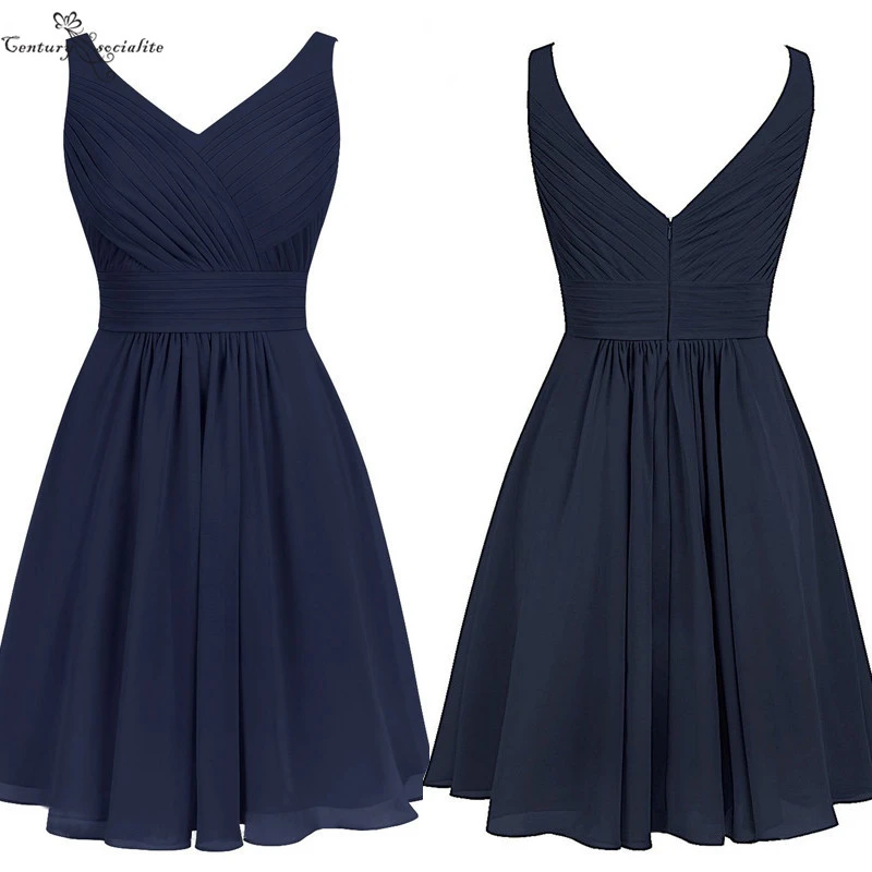 navy bridesmaid dress short
