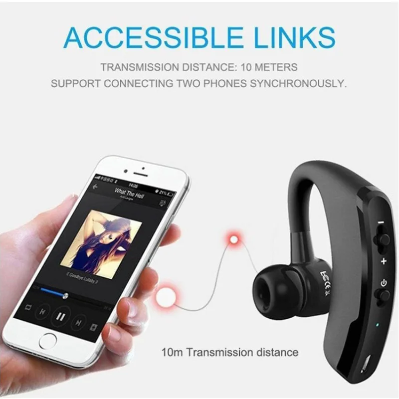 V9 Bluetooth Earphone Handsfree Bluetooth headphones wireless Bluetooth headset wireless headphones With Microphone sport Driver