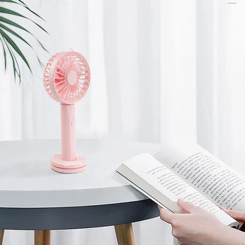 

3 in 1 USB Mini Fan Portable Electric Fan with Makeup Mirror Holder Power Bank Function Rechargeable Office Desktop Air Cooler