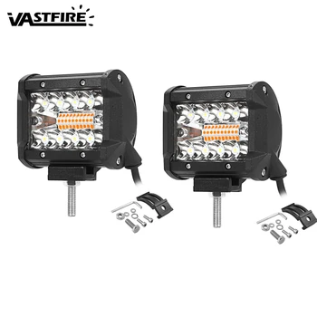 

1 Or 2PCS Car 3.5 Inch LED Work Light Bar Dual Color Strobe Flash LED Work Lamp For Car SUV ATV Motorcycle Working Lamp