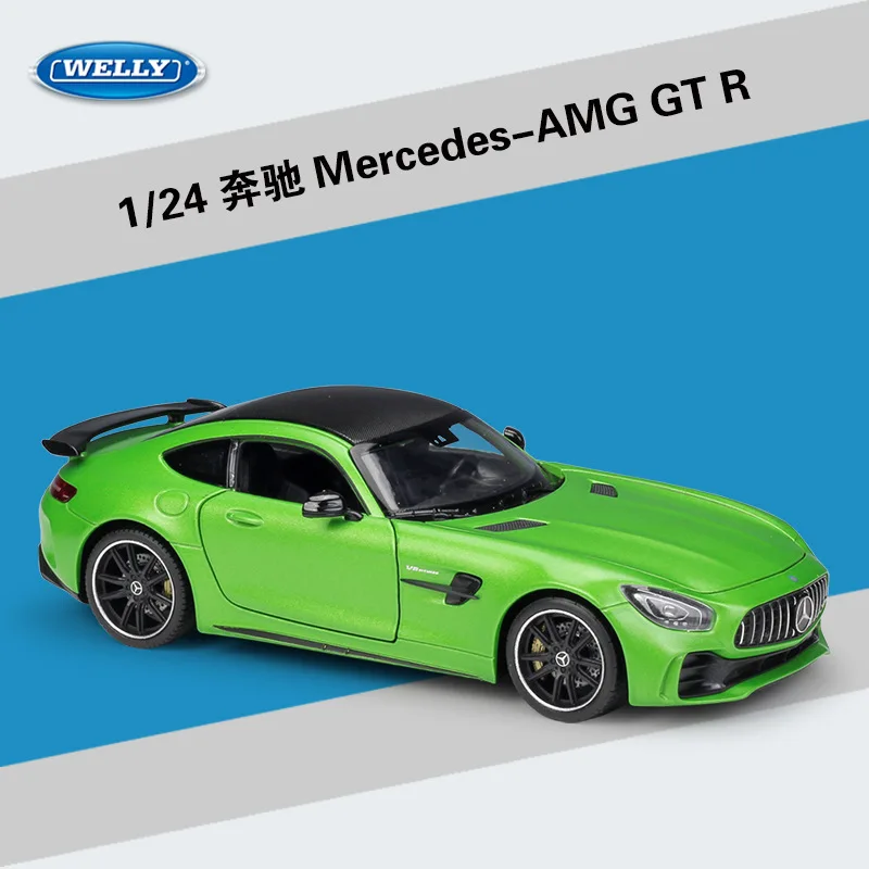 Модель автомобиля Welly 1:24 Mercedes AMG GT R из сплава отлитые и игрушечные автомобили