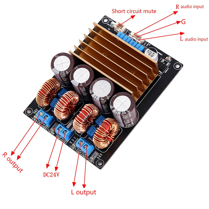 TPA3221 Stereo BTL 100W*2 Digital Power Amplifier Board Home Audio Amiplifier AD Mode Operation DC24V 1PC sound digital amp