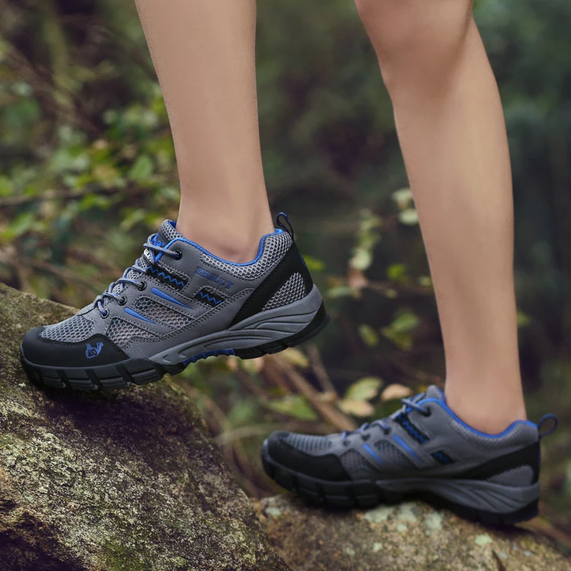 Breathable Hiking Shoes for Men Comfortable Junior Hiking Sneakers Male Brown Mountain Hiking Shoes Mens Non Slip Trekking Shoes