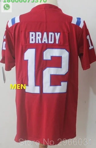 For men Новая Англия A+++ Качественная мужская футболка для взрослых Tom Brady 12 Rob Gronkowski 87 Julian Edelman 11 Brandin Cooks 14 - Цвет: For men