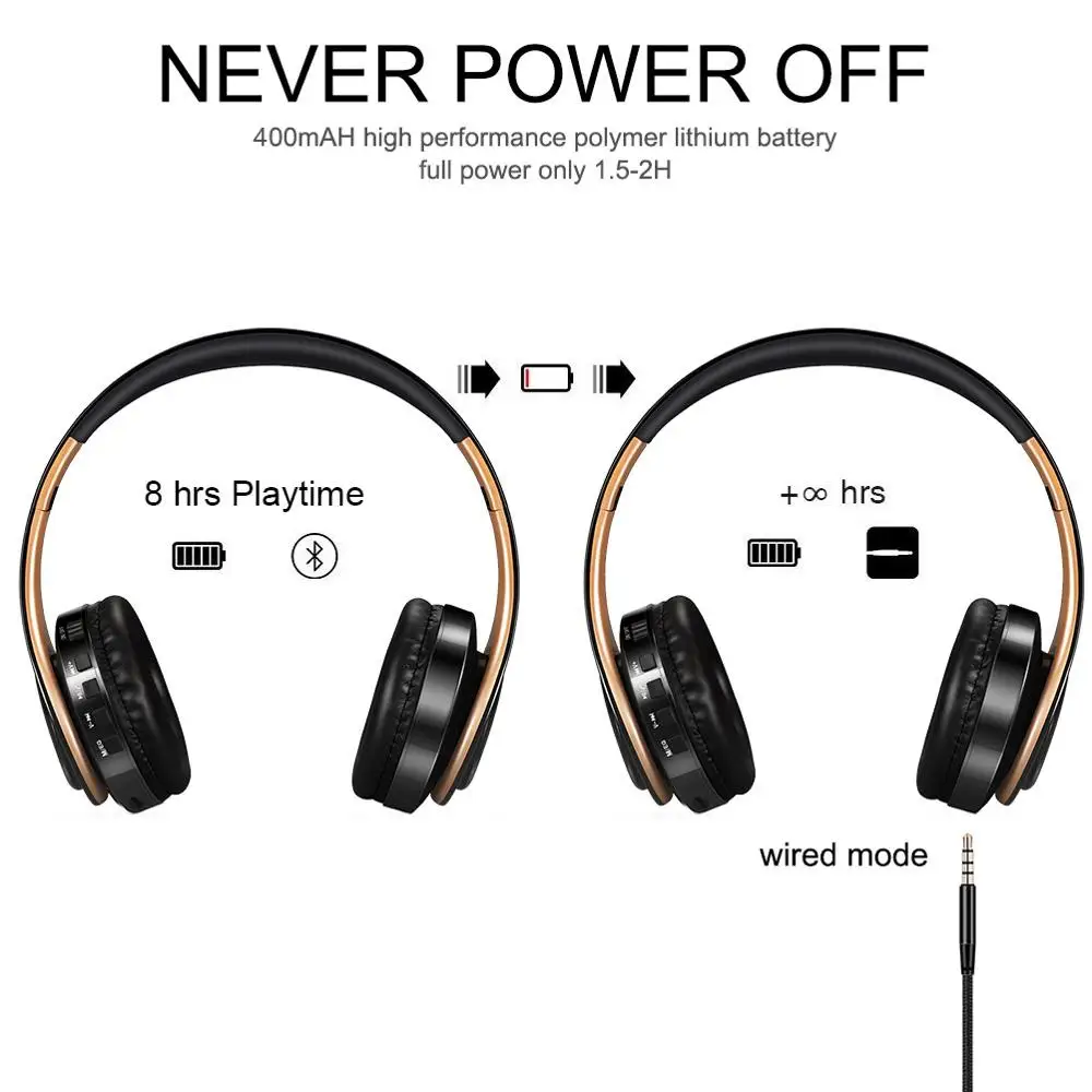 B7 беспроводные наушники Bluetooth гарнитура складные наушники регулируемые наушники с микрофоном для телефона ПК латтоп Mp3 ТВ