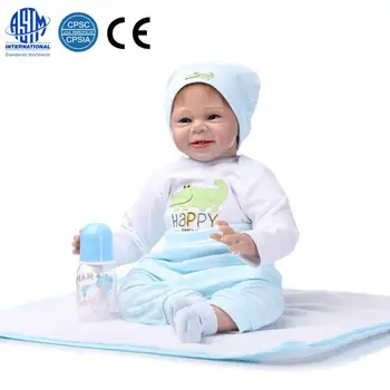 

22" Mini Cute Simulation Baby Toy In Crocodile Pattern Clothes Blue