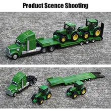 Siku 1: 87 сплав грузовик трактор игрушка Моделирование бортовой прицеп транспортный автомобиль модель Трейл трактор модели автомобилей игрушки для детей
