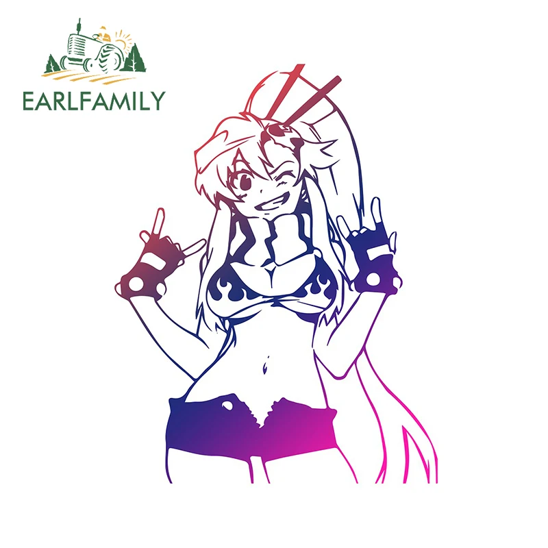 EARLFAMILY 13 см аниме забавные наклейки для автомобиля Yoko Girl водонепроницаемые