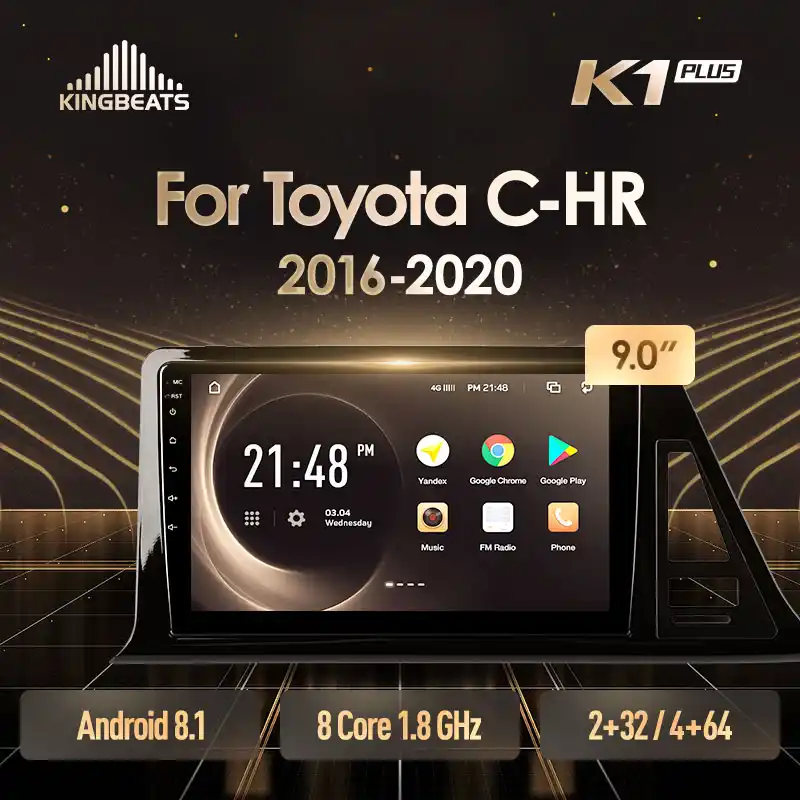 Toyota CHR Radio Blende 2016-2020 - 9 Zoll Autoradio Faszien Rahmen
