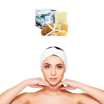 

Sea salt handmade soap rich foam solid cleanser bathing strong cleaning skin protection against black spots removing mites