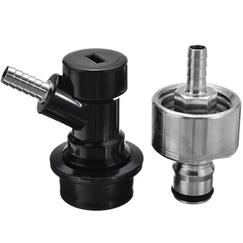 

New Home Brewing Liquid Ball Lock Carbonation Cap Set 1/4"Barb Ball Lock Keg Set Disconnect DIY Bar Wine Brewing Tool Accesessie