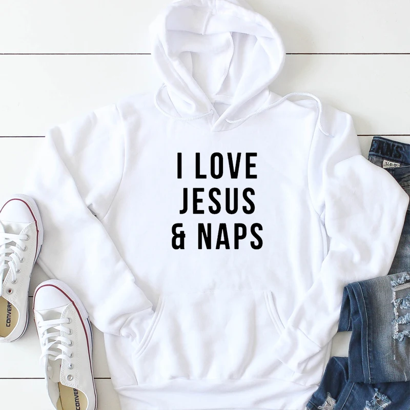 Худи с надписью I LOVE God & Naps|Толстовки и свитшоты| |