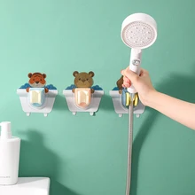 New Elephant Animal Cartoon Shower Bracket Shower Head Holder Free Perforated Base Bathroom Seamless Paste Shower Nozzle Bracket
