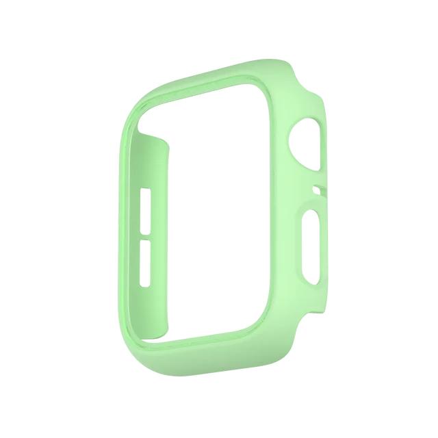 Case for Apple Watch Case Series 7 41mm 45mm iWatch Bumper Edge Case PC Shockproof Protective Cover Frame for iWatch 7 654 321 Light Green
