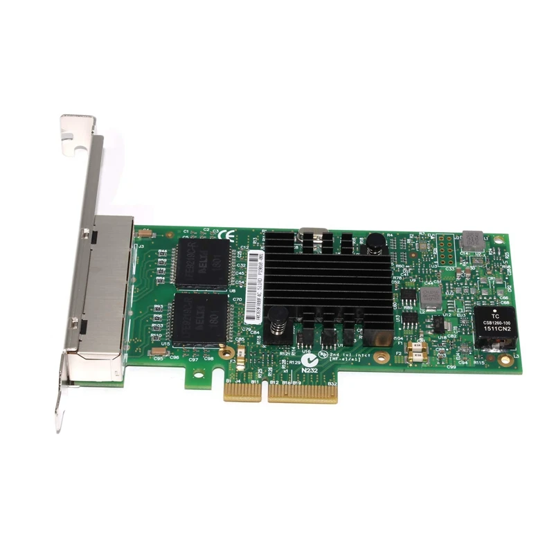 Гигабитный сетевой карты I350 T4 E1G44HT для Intel 82580 PCI Express адаптер переменного тока