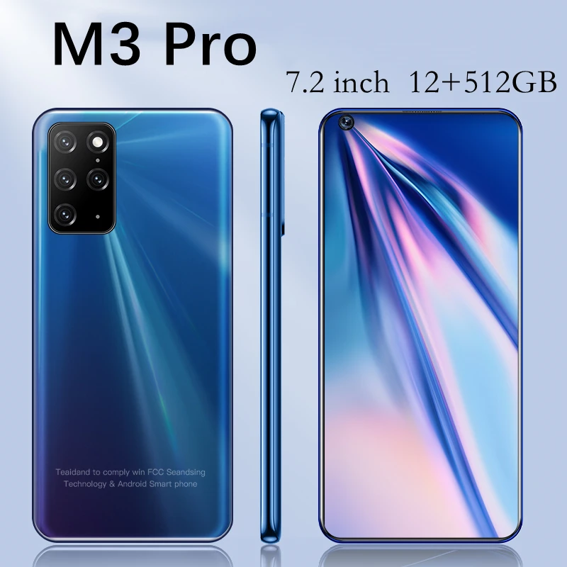 Смартфон M3 Pro на android экран 7 2 дюйма 12 Гб + 512 ГБ 5000 мАч | Мобильные телефоны и