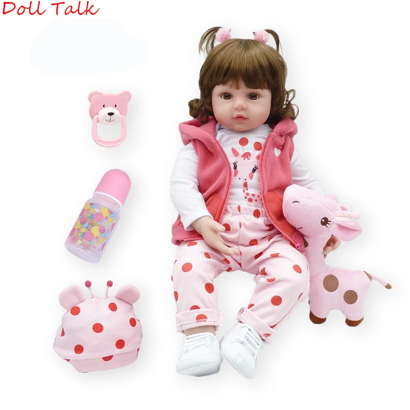 Кукла реброн Мягкая силиконовая 19 дюймов 48 см Новорожденный младенец лучший