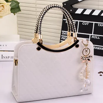 

2020 New Trend Fashion Elegant Women Lady Faux Leather Handbag Purse Shoulder Bag Zipper Messenger ToteSolid Color Hot Noble