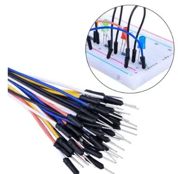 

65pcs/lot Jump Wire Cable Male to Male Flexible Jumper Wires for arduino Breadboard DIY Starter Kit