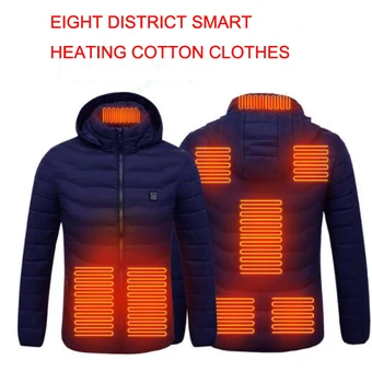 

Electric Heating Jackets Outdoor Waistcoat USB Long Sleeves Hooded Electric Heating Vest Warm Winter Thermal Clothing Jacket