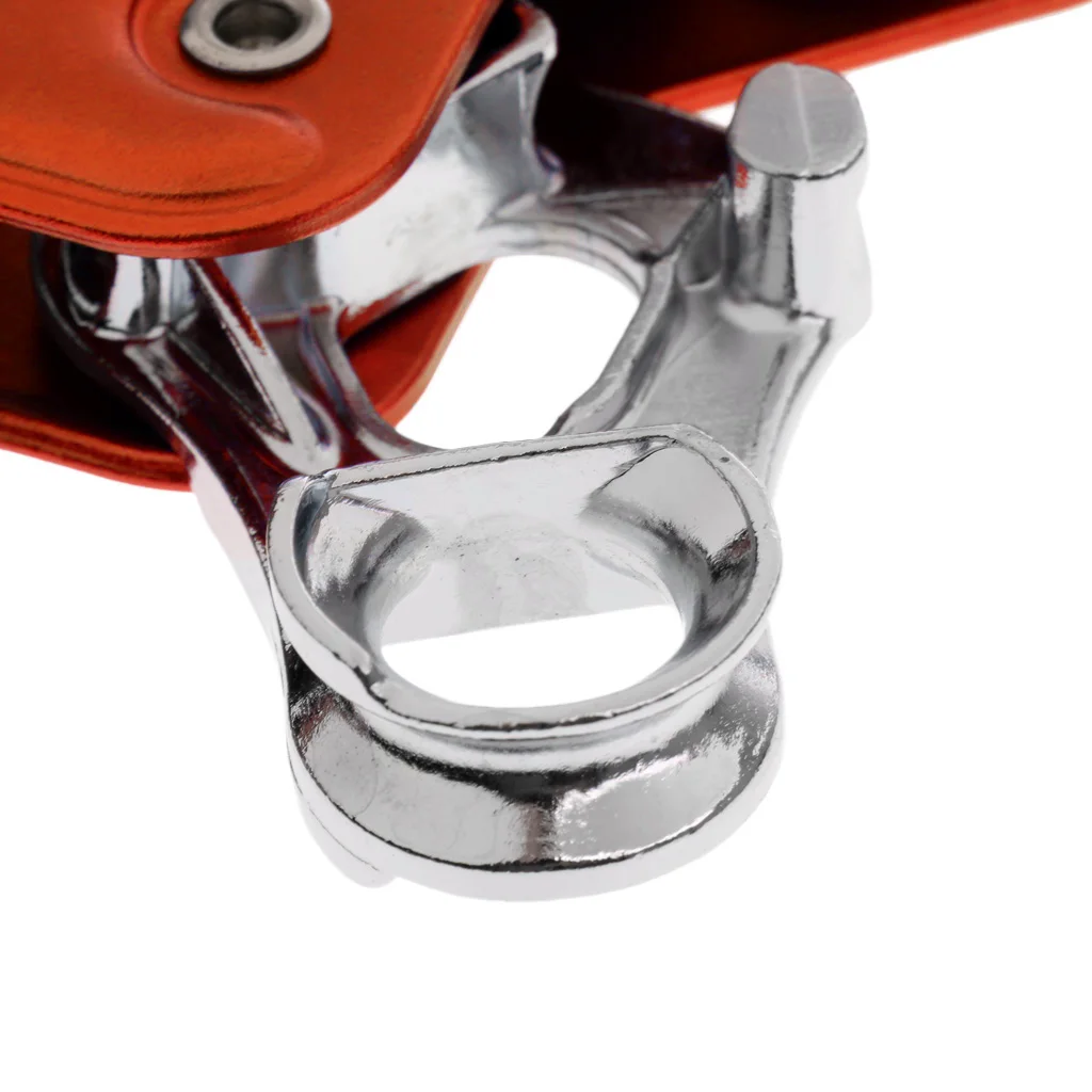Rock Climbing Stop Descender Rappelling Anti-Panic Belay Devices for 10-12mm Rope Rescue Equipment Hand Control Gear Orange