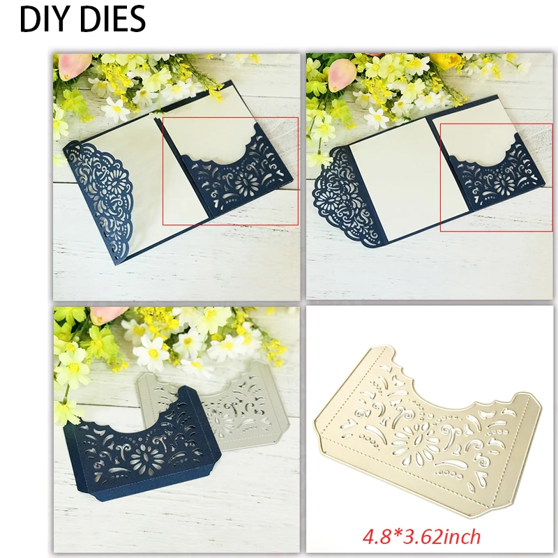  Metal Cutting Dies and Clear Stamps Wedding invitation card for Scrapbooking for DIY Card Making Cu - 4.00046E+12