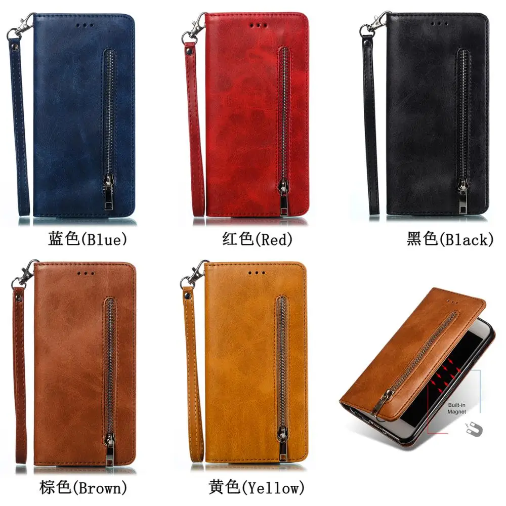 

IKOLE High Quality Leather Flip Wallet Case for Samsung Galaxy S10 S9 S8Plus Note 8 9 A50 A70 J6 J8 Magnetic Phone Holder Cover