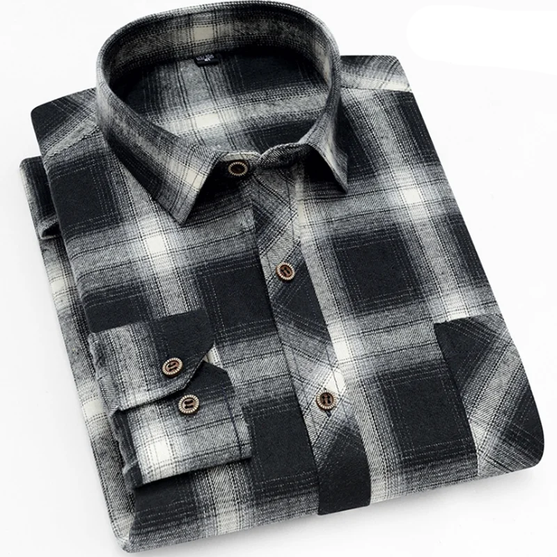 Весна Осень Grind плед печатных мужские модные рубашки с длинным рукавом Camisa, контрастный цвет повседневные однобортные базовые рубашки ткань