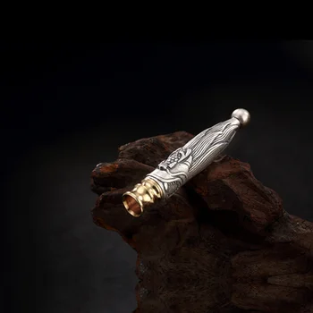 

Sterling Silver Cigarette Filter Necklace Pendant S925 Silver Smoke Filter Chain Charms GIft Dragon Head Filter Fashion Jewelry