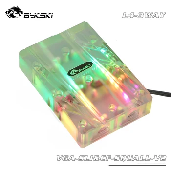 

Bykski graphics card multi-card connection built-in RGB RBW water-cooled computer case water bridge SLI VGA-SLI & CF-SQUALL