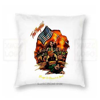 

Vtg Ted Nugent Shock N Awe Saddam Hussein Band Tour Pillow case Sz L Tennessee River Women Men