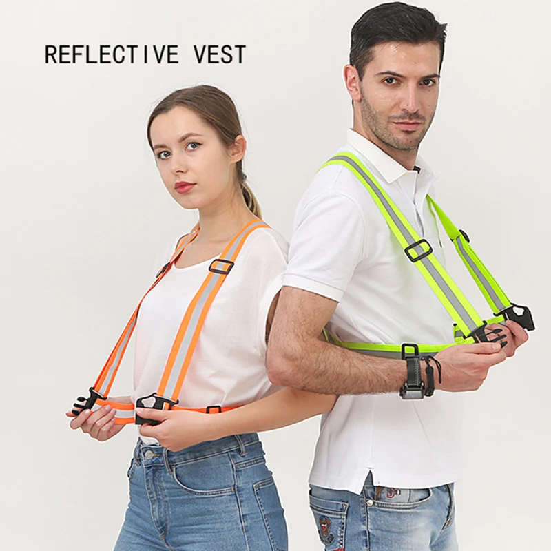Unisex High Visibility Reflective Safety Vest Traffic Warning Waistcoat Construction Protect Clothing Sanitation Utility Workwea