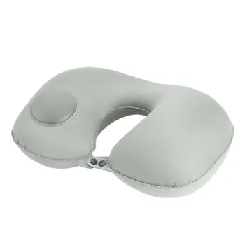 

Automatic Compression Inflatable U-shaped Pillow TPU Milk Silk Material Inflatable Travel Neck Protector Pillow