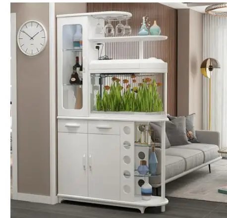 Living room fish tank partition cabinet porch cabinet shoe integrated partition screen simple modern wine