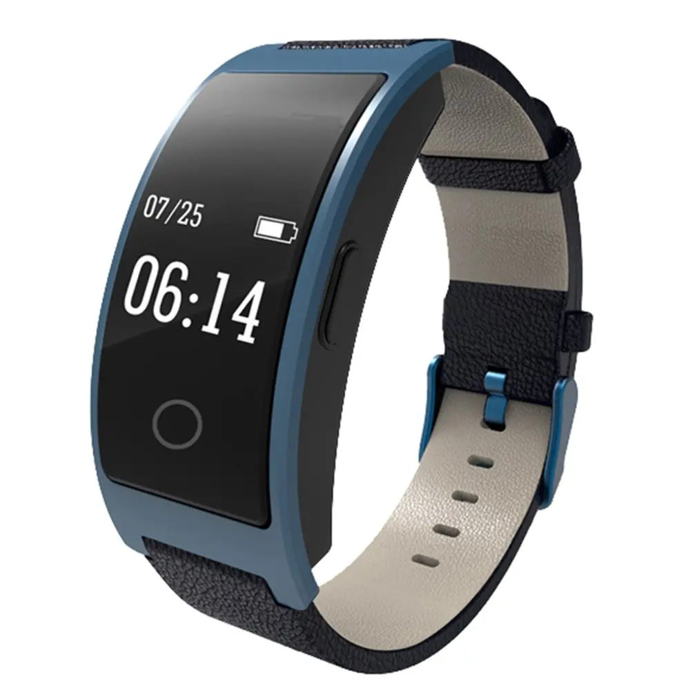 

Ck11S Smart Bracelet Business Leather Strap Health Monitoring Multi-Function Sports Waterproof Bracelet