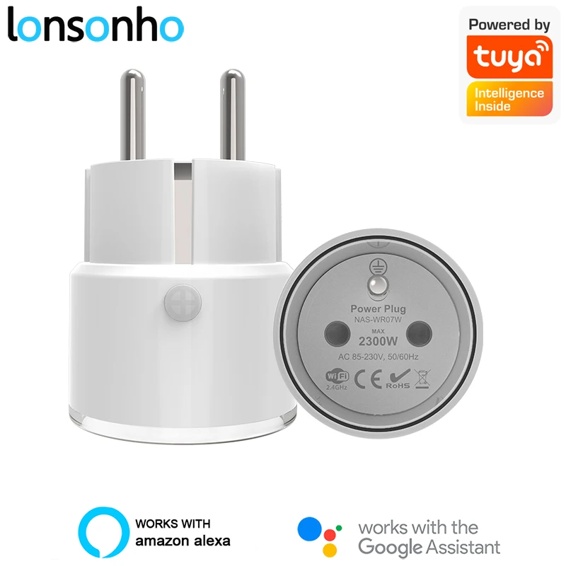 Lonsonho Tuya умная вилка с Wi-Fi разъемом типа E французская европейская 10 А 16 умное