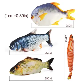 

Electric Wagging Fish Play House Set Interactive Pets Chew Bite Fish Flopping Cat Toy